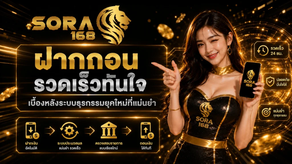 sora168 ฝากถอนรวดเร็วทันใจ เบื้องหลังระบบธุรกรรมยุคใหม่ที่แม่นยำ